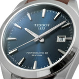 Tissot Gentleman Powermatic 80 Silicium Blue Dial Brown Leather Strap Watch For Men - T127.407.16.041.00 Buy Now By Tissot