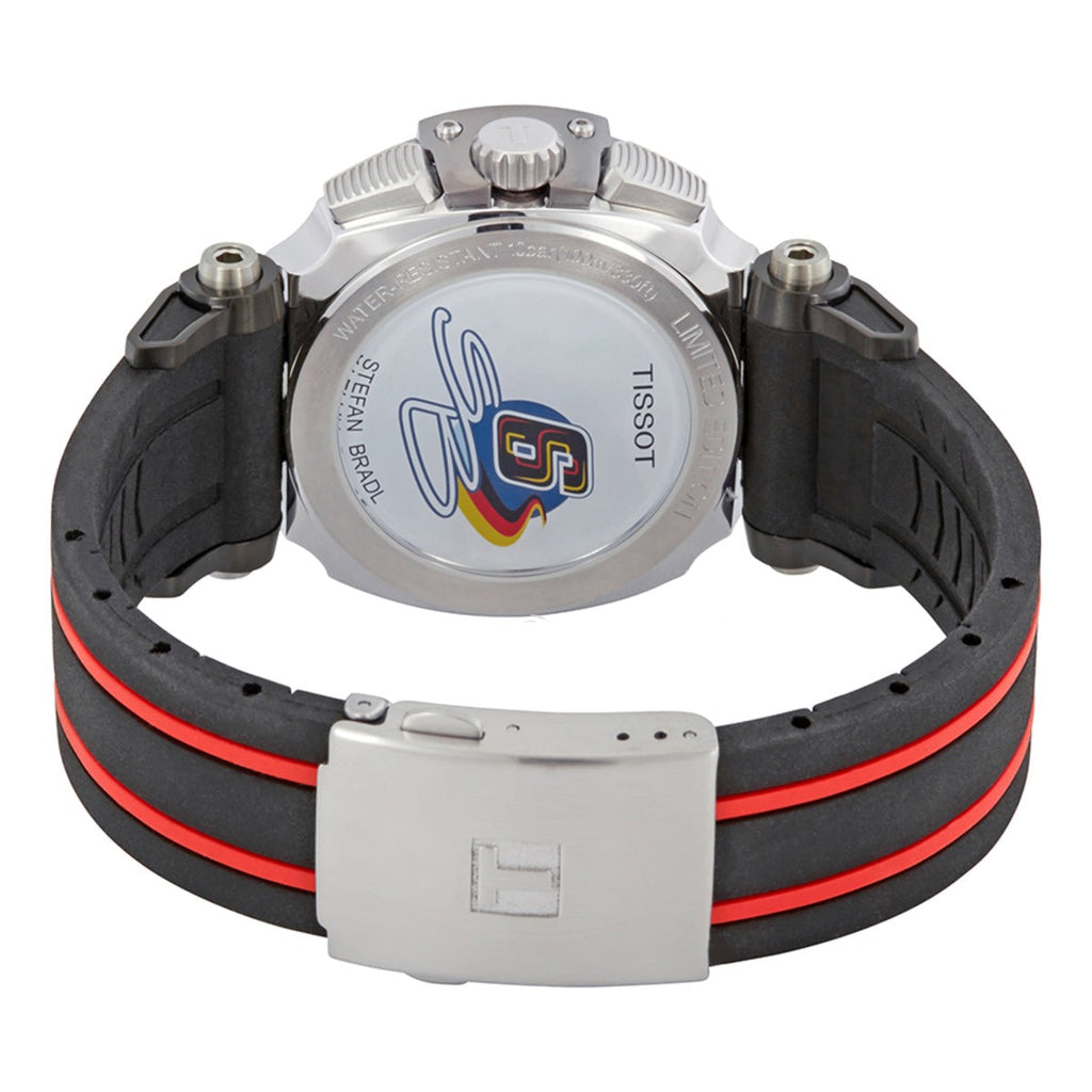 Tissot T Race Chronograph Stefan Bradl Special Edition Black Dial Black Rubber Strap Watch for Men - T092.417.27.057.02 Buy Now By Tissot