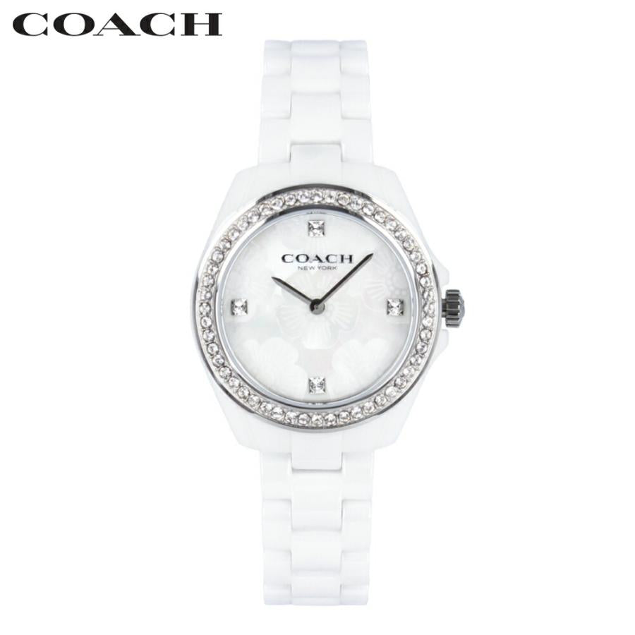 Coach Preston Mother of Pearl Dial White Steel Strap Watch for Women - 14503661 Buy Now By Coach