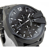 Diesel Mega Chief Chronograph Black Dial Black Steel Strap Watch For Men - DZ4283 Buy Now By Diesel