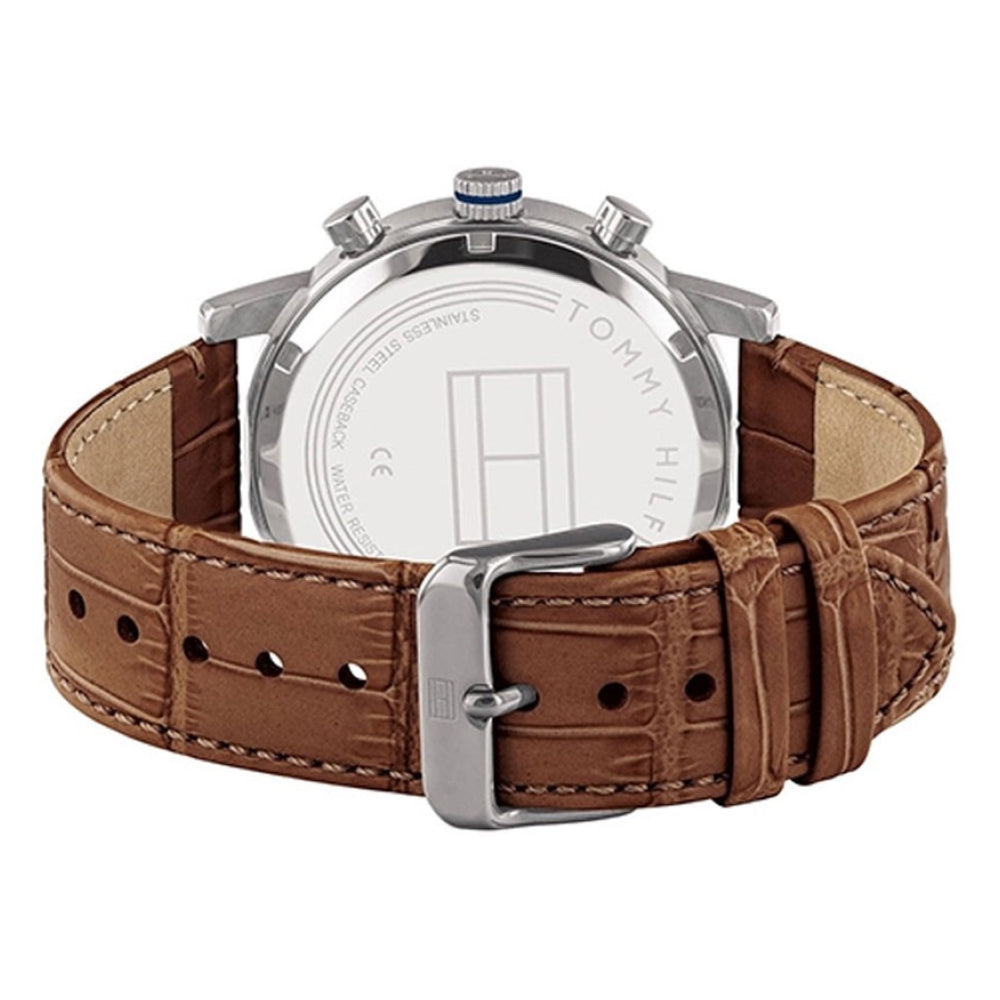 Tommy Hilfiger Kane Grey Dial Brown Leather Strap Watch for Men - 1710398 Buy Now By Tommy Hilfiger