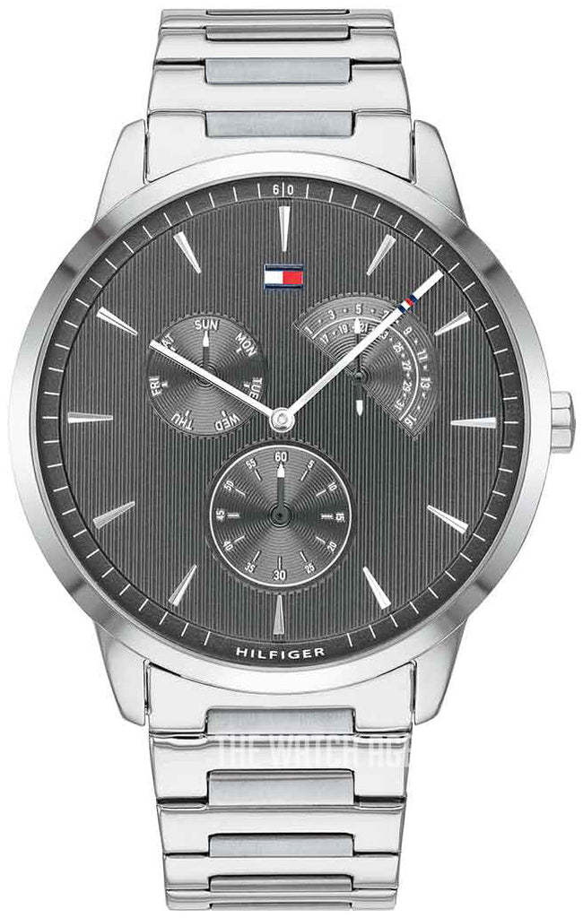 Tommy Hilfiger Brad Chronograph Quartz Grey Dial Silver Steel Strap Watch For Men - 1710385 Buy Now By Tommy Hilfiger