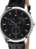 Tommy Hilfiger Brad Chronograph Black Dial Black Leather Strap Watch For Men - 1710391 Buy Now By Tommy Hilfiger
