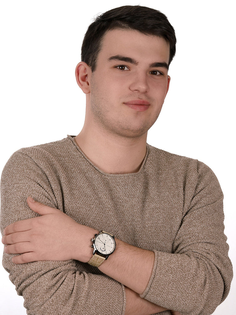 Tommy Hilfiger Kane White Dial Beige Leather Strap Watch for Men - 1710399 Buy Now By Tommy Hilfiger