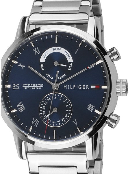 Tommy Hilfiger Kane Blue Dial Silver Steel Strap Watch for Men - 1710401 Buy Now By Tommy Hilfiger