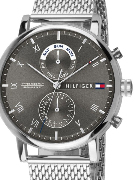 Tommy Hilfiger Kane Black Dial Silver Mesh Bracelet Watch for Men - 1710402 Buy Now By Tommy Hilfiger