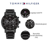 Tommy Hilfiger Evan Chronograph Quartz Black Dial Black Steel Strap Watch For Men - 1710410 Buy Now By Tommy Hilfiger