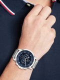 Tommy Hilfiger Luca Chronograph Blue Dial Silver Steel Strap Watch For Men - 1710492 Buy Now By Tommy Hilfiger
