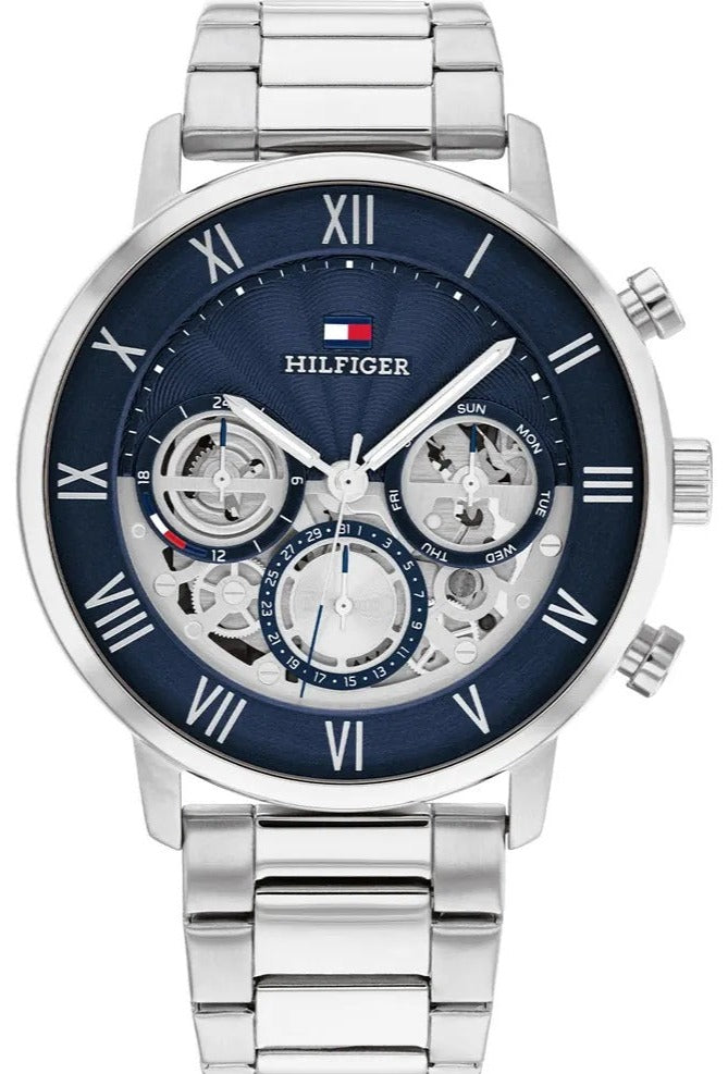 Tommy Hilfiger Legend Chronograph Blue Dial Silver Steel Strap Watch For Men - 1710569 Buy Now By Tommy Hilfiger