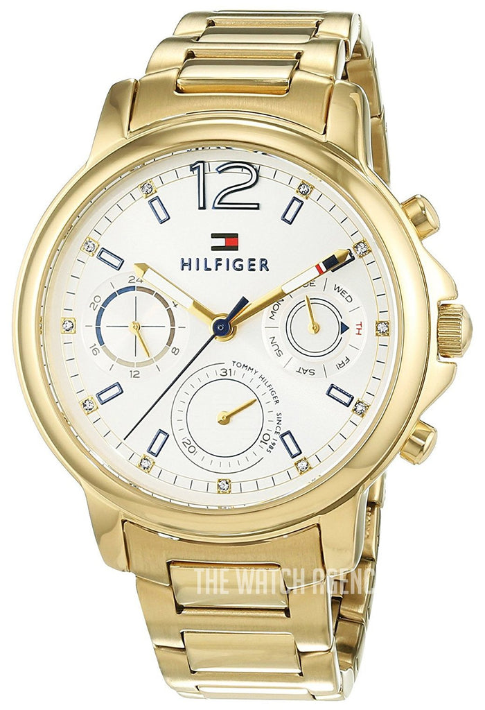 Tommy Hilfiger Claudia White Dial Gold Steel Strap Watch for Women - 1781742 Buy Now By Tommy Hilfiger