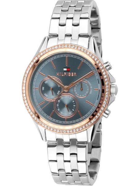 Tommy Hilfiger Ari Diamonds Blue Dial Silver Steel Strap Watch for Women - 1781976 Buy Now By Tommy Hilfiger