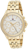 Tommy Hilfiger Ari Multifunction Diamonds Silver Dial Gold Steel Strap Watch for Women - 1781977 Buy Now By Tommy Hilfiger