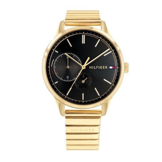 Tommy Hilfiger Brooke Black Dial Gold Steel Strap Watch for Women - 1782019 Buy Now By Tommy Hilfiger