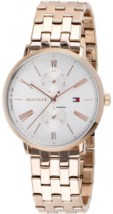 Tommy Hilfiger Jenna Quartz White Dial Rose Gold Steel Strap Watch for Women - 1782070 Buy Now By Tommy Hilfiger