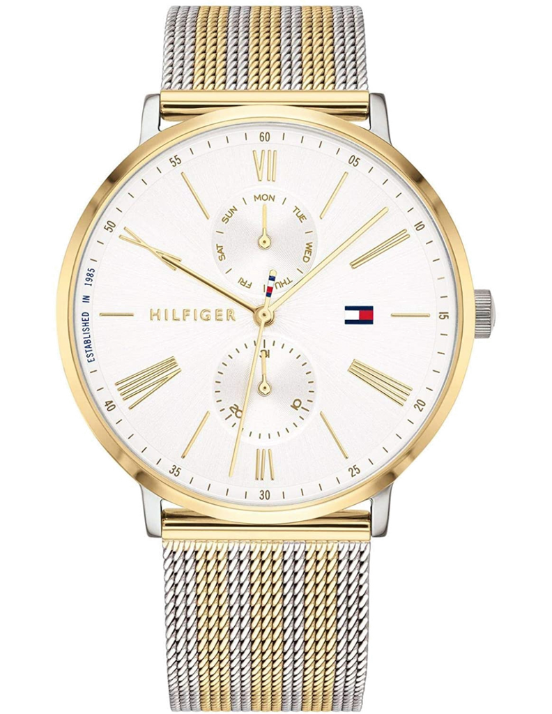 Tommy Hilfiger Jenna Quartz White Dial Two Tone Mesh Bracelet Watch for Women - 1782074 Buy Now By Tommy Hilfiger