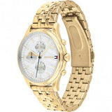 Tommy Hilfiger Whitney Chronograph Quartz Mother of Pearl White Dial Gold Steel Strap Watch For Women - 1782121 Buy Now By Tommy Hilfiger