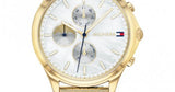 Tommy Hilfiger Whitney Chronograph Quartz Mother of Pearl White Dial Gold Steel Strap Watch For Women - 1782121 Buy Now By Tommy Hilfiger