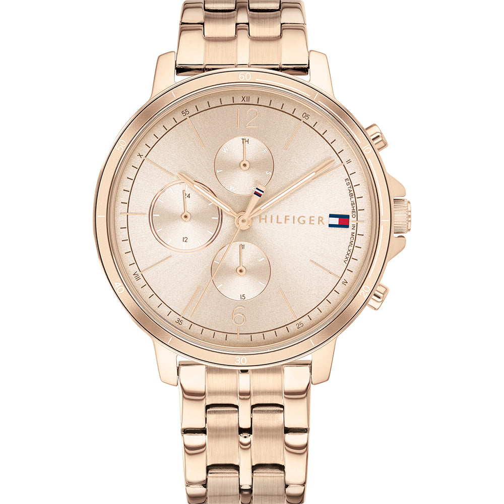 Tommy Hilfiger Carly Rose Gold Dial Rose Gold Steel Strap Watch for Women - 1781788 Buy Now By Tommy Hilfiger