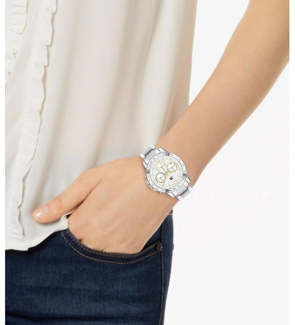 Tommy Hilfiger Haven Multifunction Chronograph White Dial Silver Steel Strap Watch For Women - 1782194 Buy Now By Tommy Hilfiger