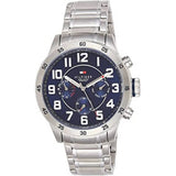 Tommy Hilfiger Trent Chronograph Blue Dial Silver Steel Strap Watch for Men - 1791053 Buy Now By Tommy Hilfiger