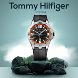 Tommy Hilfiger Drew Black Dial Black Rubber Strap Watch for Men - 1791064 Buy Now By Tommy Hilfiger