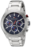 Tommy Hilfiger Hudson Chronograph Quartz Blue Dial Silver Steel Strap Watch For Men - 1791228 Buy Now By Tommy Hilfiger