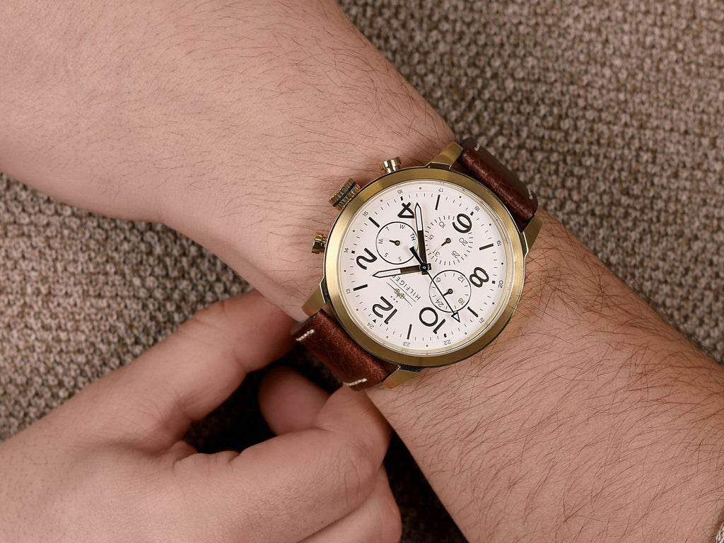 Tommy Hilfiger Jake Quartz White Dial Brown Leather Strap Watch for Men - 1791231 Buy Now By Tommy Hilfiger