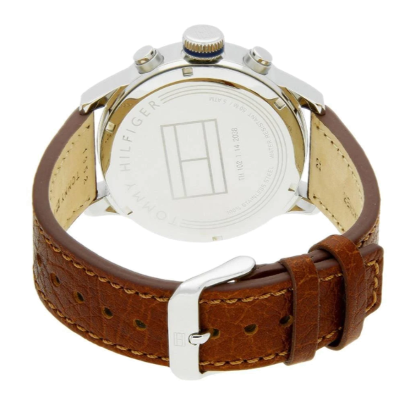 Tommy Hilfiger Jackson Multi-Function Silver Dial Brown Leather Strap Watch for Men - 1791239 Buy Now By Tommy Hilfiger