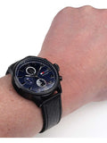 Tommy Hilfiger Jackson Quartz Blue Dial Black Leather Strap Watch for Men - 1791241 Buy Now By Tommy Hilfiger