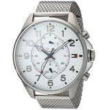 Tommy Hilfiger Dean Chronograph White Dial Silver Mesh Bracelet Watch for Men - 1791277 Buy Now By Tommy Hilfiger