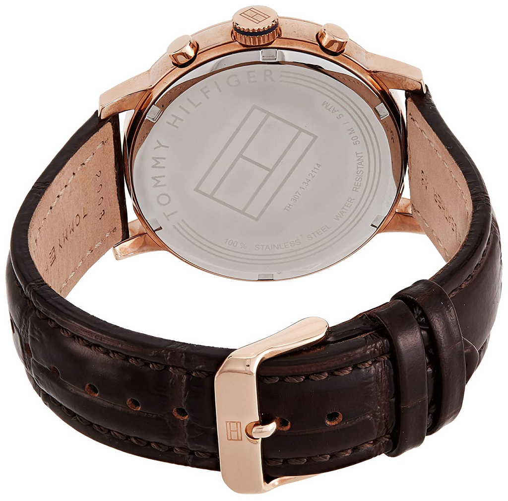 Tommy Hilfiger Aiden Quartz Blue Dial Brown Leather Strap Watch for Men - 1791308 Buy Now By Tommy Hilfiger