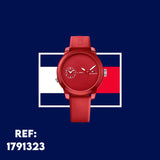 Tommy Hilfiger Denim Quartz Red Dial Red Rubber Strap Watch for Men - 1791323 Buy Now By Tommy Hilfiger