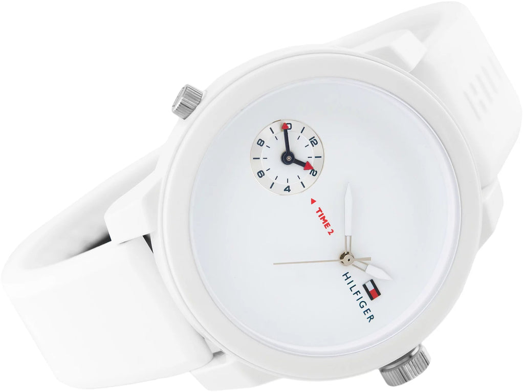 Tommy Hilfiger Denim White Dial White Rubber Strap Watch for Men - 1791324 Buy Now By Tommy Hilfiger