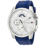 Tommy Hilfiger Decker Quartz White Dial Blue Rubber Strap Watch for Men - 1791349 Buy Now By Tommy Hilfiger