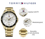 Tommy Hilfiger Sport White Dial Gold Steel Strap Watch for Men - 1791365 Buy Now By Tommy Hilfiger