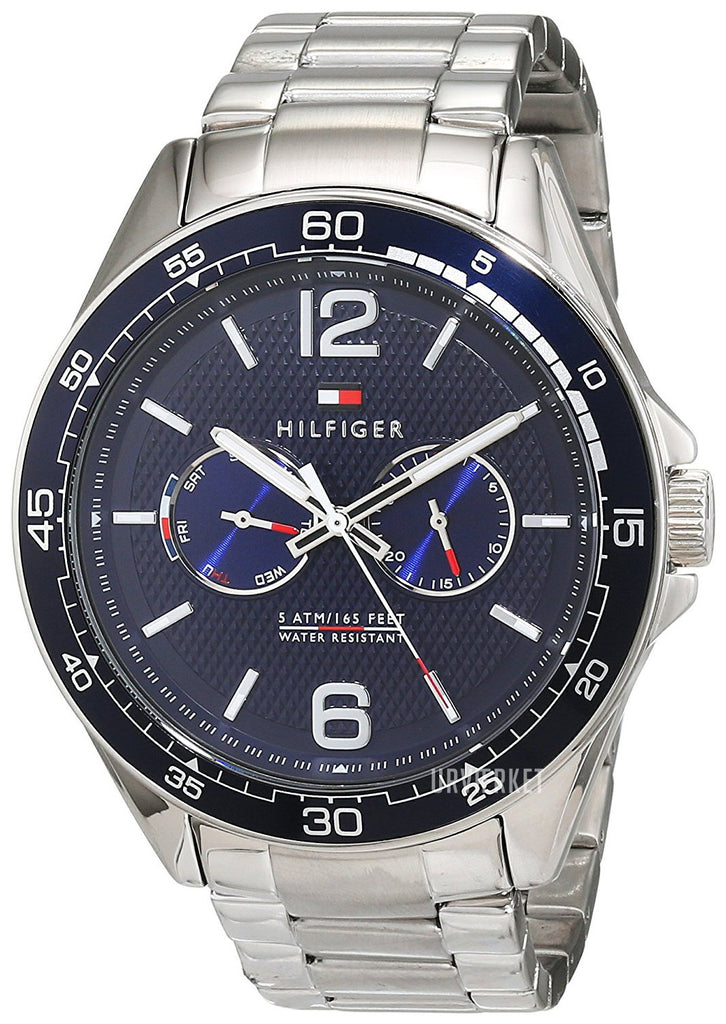 Tommy Hilfiger Erik Chronograph Blue Dial Silver Steel Strap Watch for Men - 1791366 Buy Now By Tommy Hilfiger
