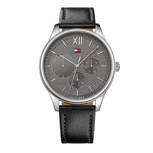 Tommy Hilfiger Damon Multifunction Black Dial Black Leather Strap Watch for Men - 1791417 Buy Now By Tommy Hilfiger