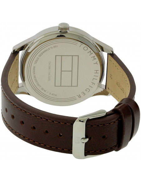 Tommy Hilfiger Damon Quartz White Dial Brown Leather Strap Watch for Men - 1791418 Buy Now By Tommy Hilfiger