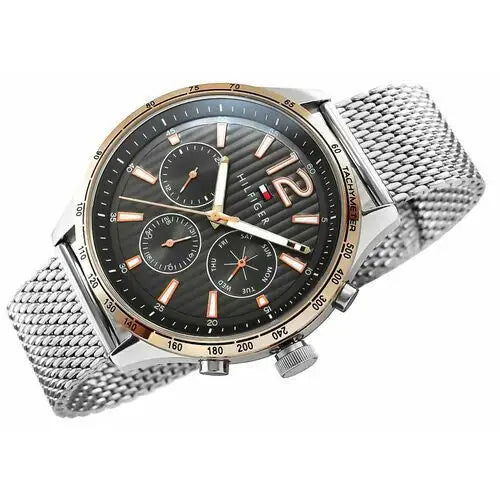 Tommy Hilfiger Gavin Chronograph Quartz Grey Dial Silver Mesh Bracelet Watch for Men - 1791466 Buy Now By Tommy Hilfiger