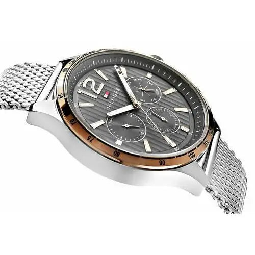 Tommy Hilfiger Gavin Chronograph Quartz Grey Dial Silver Mesh Bracelet Watch for Men - 1791466 Buy Now By Tommy Hilfiger