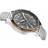 Tommy Hilfiger Gavin Chronograph Quartz Grey Dial Silver Mesh Bracelet Watch for Men - 1791466 Buy Now By Tommy Hilfiger
