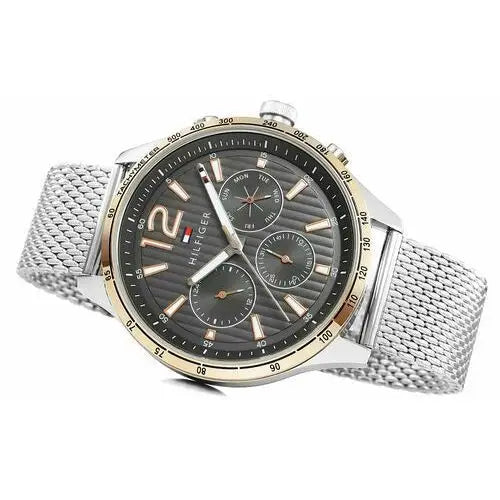 Tommy Hilfiger Gavin Chronograph Quartz Grey Dial Silver Mesh Bracelet Watch for Men - 1791466 Buy Now By Tommy Hilfiger