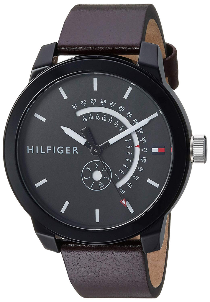 Tommy Hilfiger Denim Black Dial Brown Leather Strap Watch for Men - 1791478 Buy Now By Tommy Hilfiger
