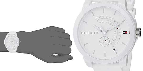 Tommy Hilfiger Denim Analog White Dial White Rubber Strap Watch for Men - 1791481 Buy Now By Tommy Hilfiger
