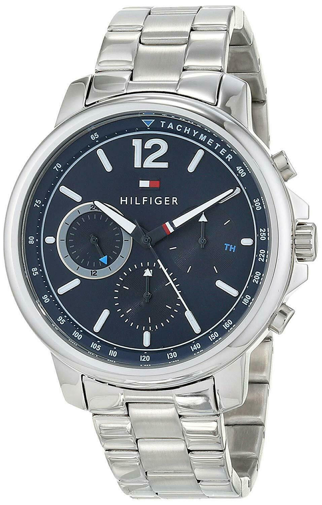Tommy Hilfiger London Chronograph Quartz Blue Dial Silver Steel Strap Watch for Men - 1791534 Buy Now By Tommy Hilfiger