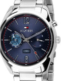Tommy Hilfiger Deacan Blue Dial Silver Steel Strap Watch for Men - 1791551 Buy Now By Tommy Hilfiger