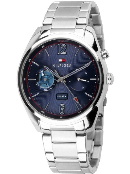 Tommy Hilfiger Deacan Blue Dial Silver Steel Strap Watch for Men - 1791551 Buy Now By Tommy Hilfiger