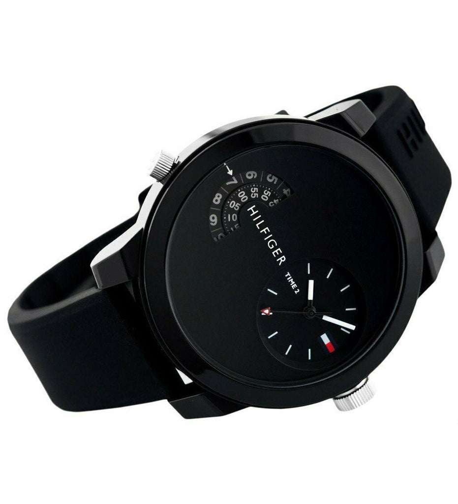 Tommy Hilfiger Denim Black Dial Black Rubber Strap Watch for Men - 1791555 Buy Now By Tommy Hilfiger