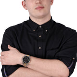 Tommy Hilfiger Decker Chronograph Black Dial Two Tone Steel Strap Watch for Men - 1791559 Buy Now By Tommy Hilfiger