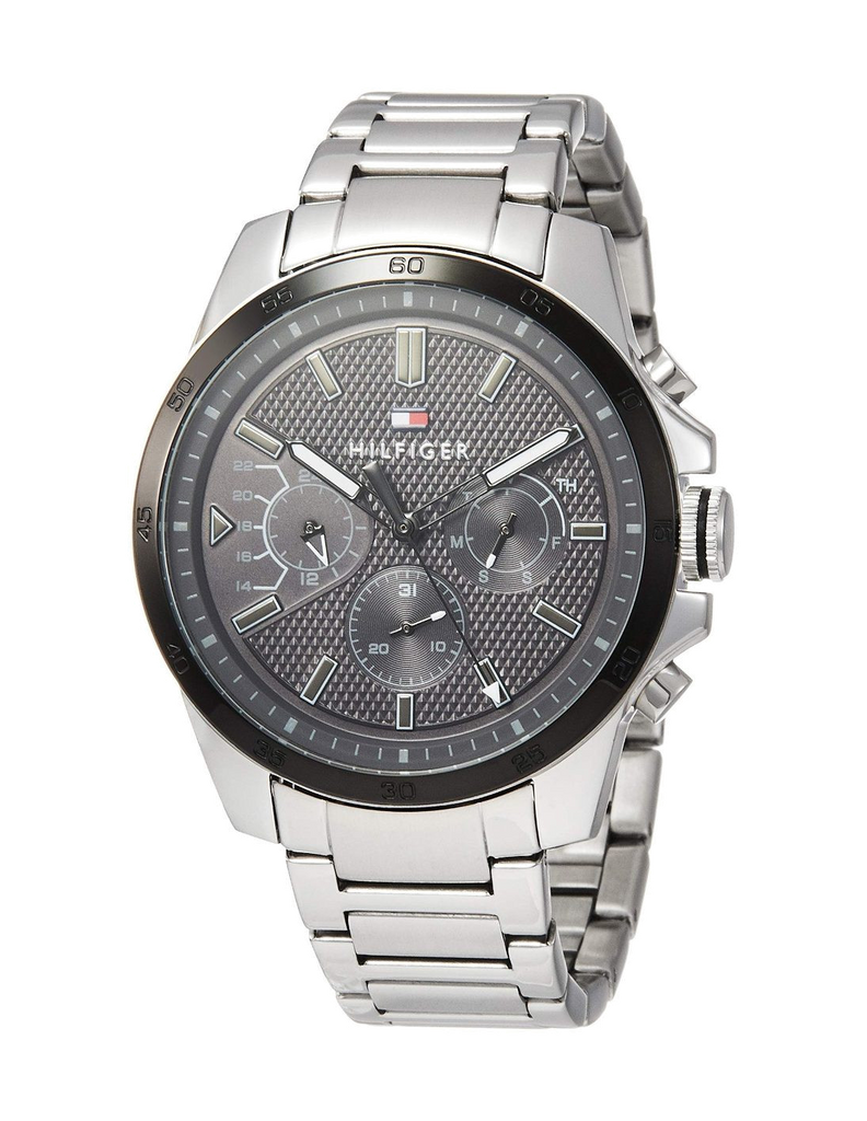 Tommy Hilfiger Iconic Quartz Black Dial Silver Steel Strap Watch for Men - 1791564 Buy Now By Tommy Hilfiger